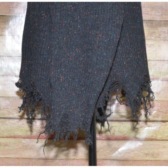 Ninexis Ladies Black Speckled Distressed Sweater Size S Witchy Whimsey Goth - Picture 7 of 12